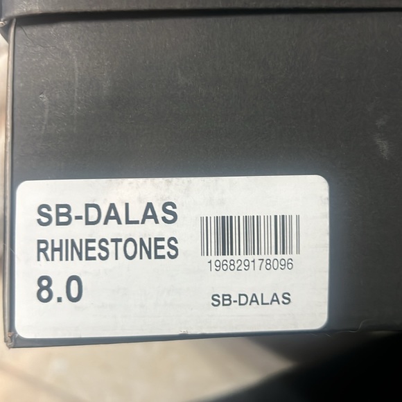 BRAND NEW! Betsey Johnson Dalas rhinestone nude/cream cowgirl boots PRICED AS IS - Picture 6 of 6